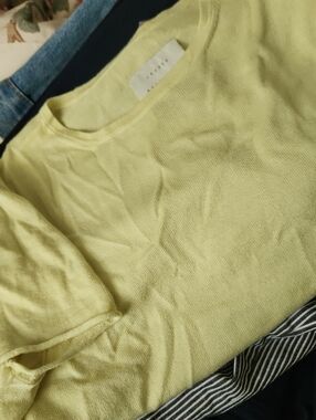 Lauren Manoogian Pale Yellow Knit Tee